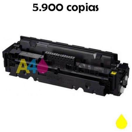 Canon 055H amarillo tóner compatible 3017C002 055HY