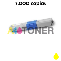 Toner OKI C823 / C833 / C843 amarillo compatible al toner original OKI 46471101