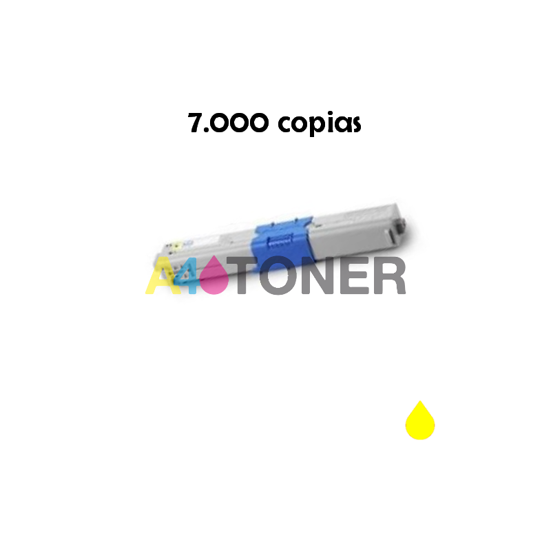 Toner OKI C823 / C833 / C843 amarillo compatible al toner original OKI 46471101
