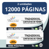 Pack2 - Toner TN2420 XXL compatible 6.000 página