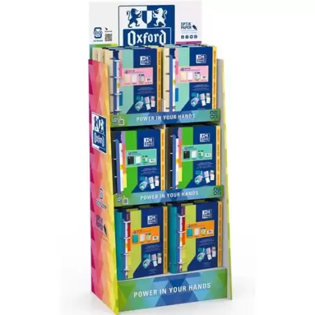 400188120 OXFORD EXPOSITOR DE CARTÓN 60X40X140CM PARA PACK EUROPEANBINDER 1/4 VACÍO