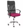31BM8403D933CRRP PIQUERAS Y CRESPO SILLA GONTAR GIRATORIA BASCULANTE B/FIJOS RESPALDO MALLA NEGRA ASIENTO GRANATE
