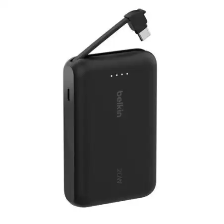 BPB021HQBK BELKIN CARGADOR POWER BANK 10K MAH 1 USB-C C/ CABLE INTEGRADO USB-C NEGRO
