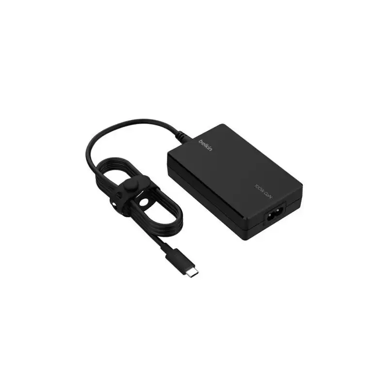 INC016VFBK BELKIN CARGADOR UNIVERSAL PARA PORTATIL GAN 100W CABLE USB-C 2.5 METROS NEGRO