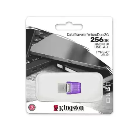 DTDUO3CG3/256GB KINGSTON PENDRIVE DATATRAVELER MICRODUO 256GB USB 3.2/USB-C
