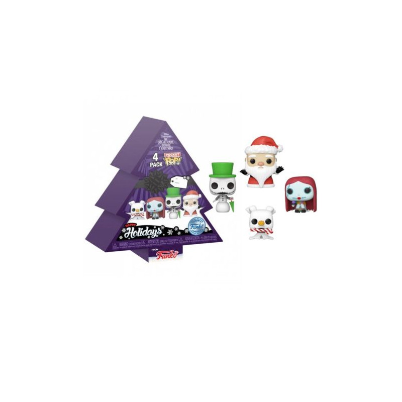 Pack 4 POCKET POP Pesadilla Antes de Navidad Árbol de Navidad - 889698739115