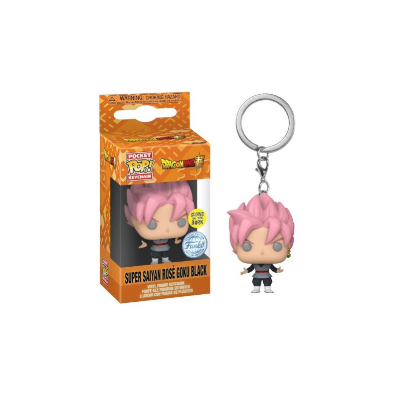 Llavero POCKET POP Super Siyan Rosé Goku Negro Dragon Ball Z Edición Especial Brillante en la Oscuridad - 889698770064