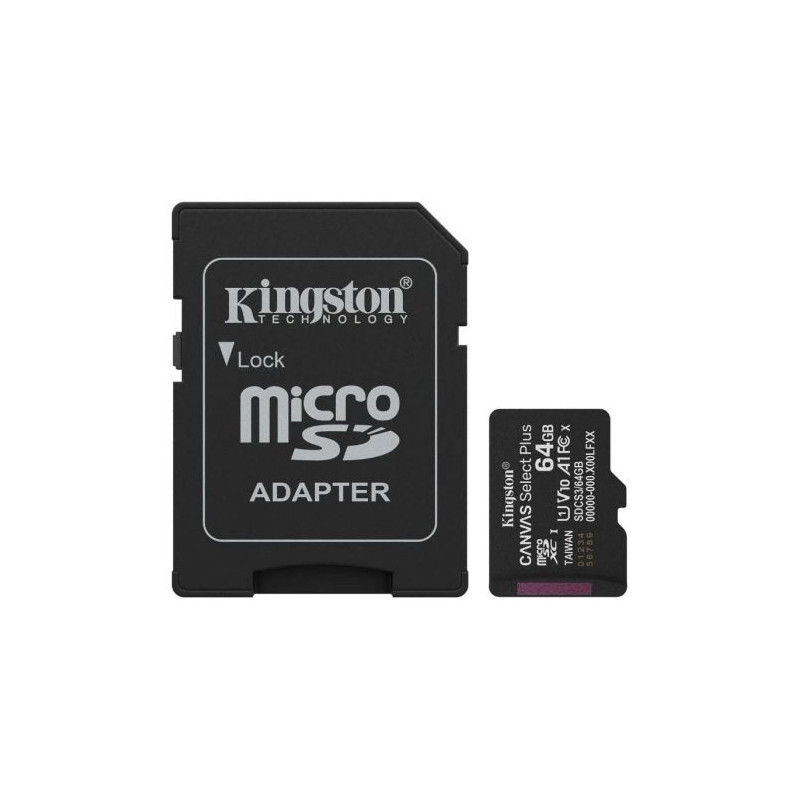 Tarjeta de Memoria KINGSTON SDCS3/64GB - 64GB · Clase 10