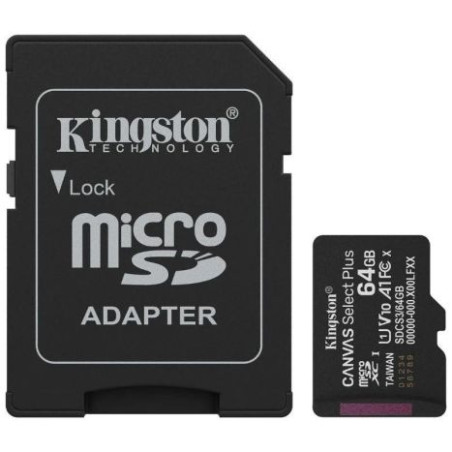 Tarjeta de Memoria KINGSTON SDCS3/64GB - 64GB · Clase 10