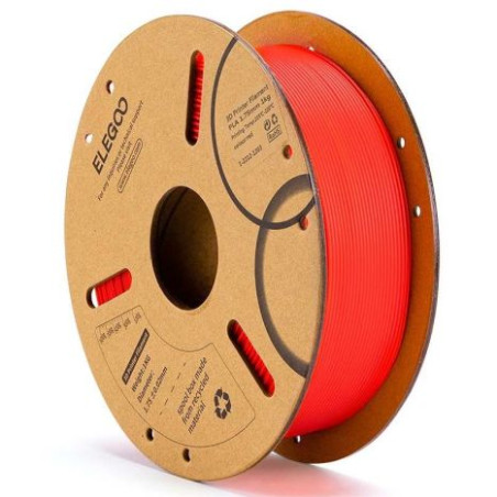 Filamento ELEGOO PLA 1.75mm 1Kg Rojo- ELEGOO-PLA-RED