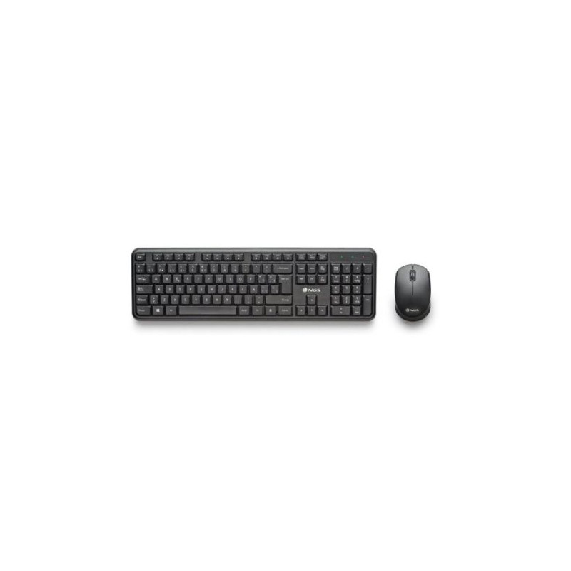 Pack Inalámbrico Silencioso NGS Harmonykit - Teclado y Ratón · Negro