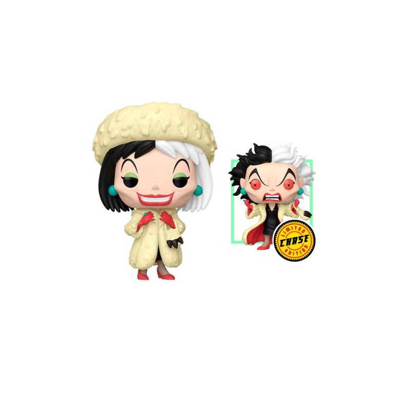 FUNKO POP Cruella de Vil 1663 - 101 Dalmatas Opción Chase Aleatoria  - 889698902595
