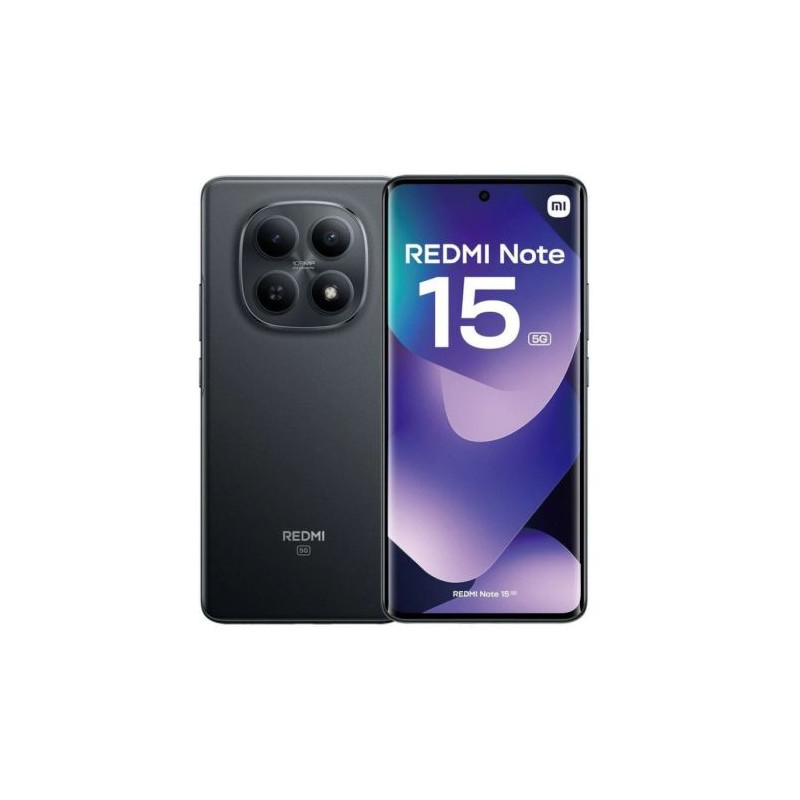 Smartphone XIAOMI Redmi Note 15 MZB0LWMEU - 5G · Snapdragon 6 · 6.77 FHD+ · 8GB · 256GB · HyperOS 2 · Negro