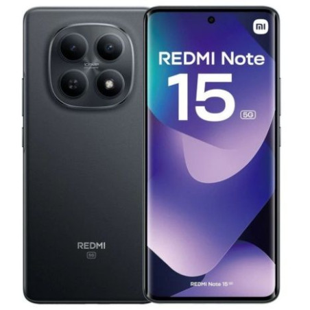 Smartphone XIAOMI Redmi Note 15 MZB0LWMEU - 5G · Snapdragon 6 · 6.77 FHD+ · 8GB · 256GB · HyperOS 2 · Negro