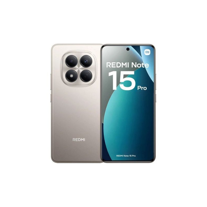 Smartphone XIAOMI Redmi Note 15 Pro MZB0MGWEU - Helio G200-Ultra · 6.77 FHD+ · 8GB · 256GB · HyperOS 2 · Titanio