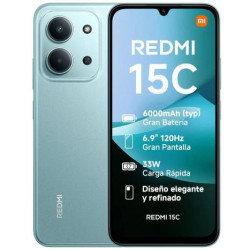 Smartphone XIAOMI Redmi 15C MZB0LCFEU - Helio G81-Ultra · 6.9 HD+ · 4GB · 128GB · HyperOS 2 · Verde Menta
