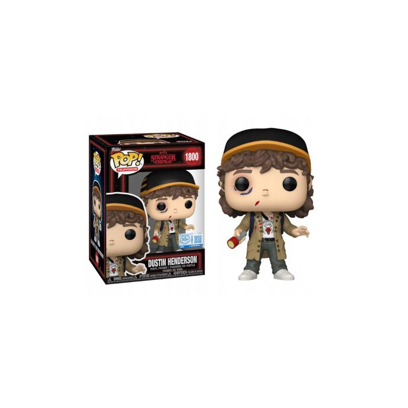 FUNKO POP Dustin Henderson 1800 - Stranger Things Exclusivo - 889698885560