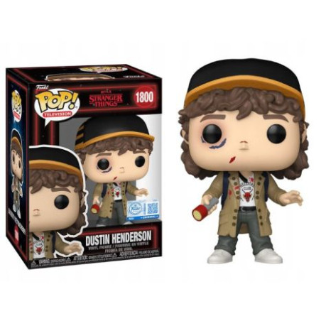 FUNKO POP Dustin Henderson 1800 - Stranger Things Exclusivo - 889698885560