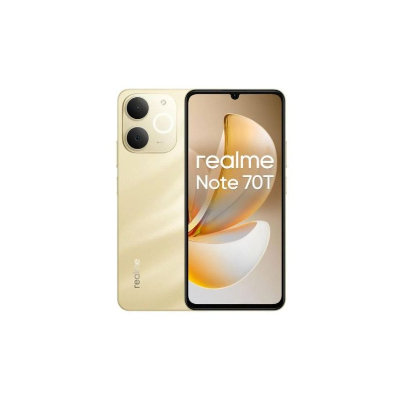 Smartphone REALME Note 70T - Unisoc T7250 · 6.74 HD+ · 4GB · 256GB · Android 15 · Dorado