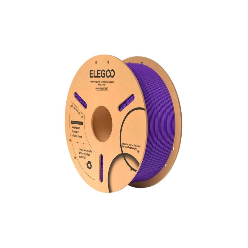 Filamento ELEGOO PLA FDM 1.75mm 1Kg Púrpura - ELEGOO-PLA-PURPLE