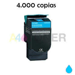 Toner compatible C544 / X544 / X546 / X548 cyan alternativo a Lexmark C544X2CG