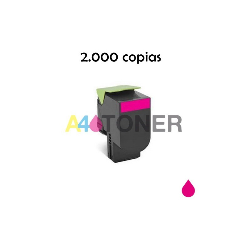 Toner compatible CX310 / CX410 / CX510 magenta alternativo a Lexmark 80C2SM0