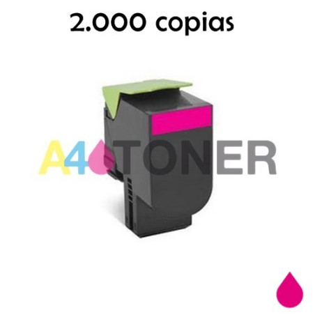Toner compatible CX310 / CX410 / CX510 magenta alternativo a Lexmark 80C2SM0
