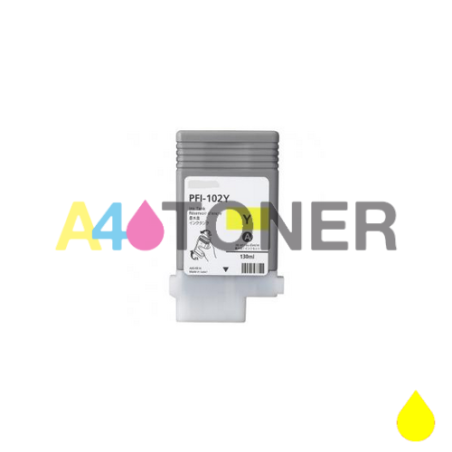Cartucho de tinta Canon PFI102 amarillo compatible con Canon 0898B001
