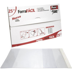 1009100 FIXO FORRO LIBROS SIN ADHESIVO SOLAPA AJUSTABLE 120 MICRAS PVC 0