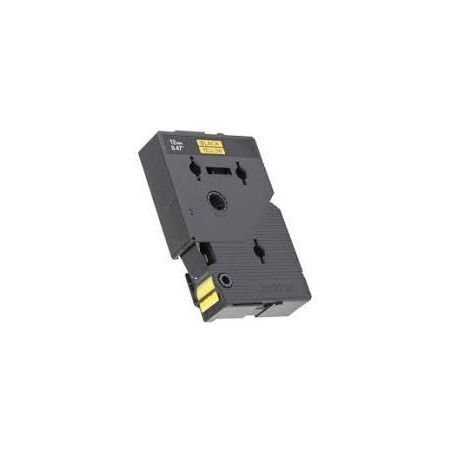 TC601 BROTHER CINTA ROTULADORA AMARILLO / NEGRO 12MM