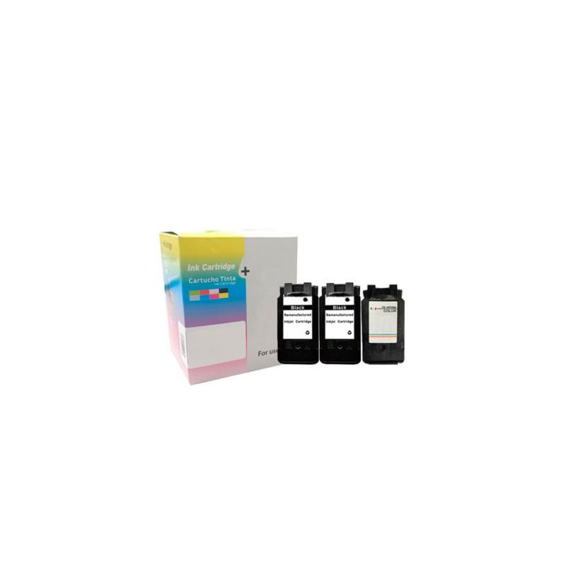 PACK INKJET DAYMA REMANUFACTURADO (EU) CANON PG512/CL513 XL (MARCA EL NIVEL DE TINTA) - 2BK + 1CMY