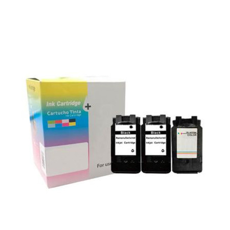 PACK INKJET DAYMA REMANUFACTURADO (EU) CANON PG512/CL513 XL (MARCA EL NIVEL DE TINTA) - 2BK + 1CMY