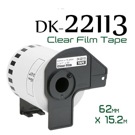 Clear 62mmX15.24m Compa Brother P-Touch QL1000