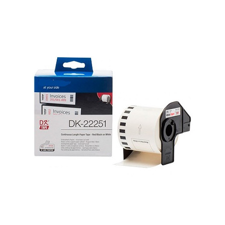 Black/Red 62mmX15Meter Compa Brother P-Touch QL800