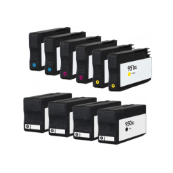 Pack 10 cartuchos de tinta reciclado HP 950XL HP 951XL compatible al cartucho original HP C2P43AE