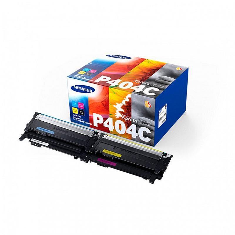 TONER ORIGINAL (CLTP404C/ SU365A) (Pack4) PARA IMPRESORAS SAMSUNG - 1.500+1.000pag*3 - Negro y Color C03SA0049