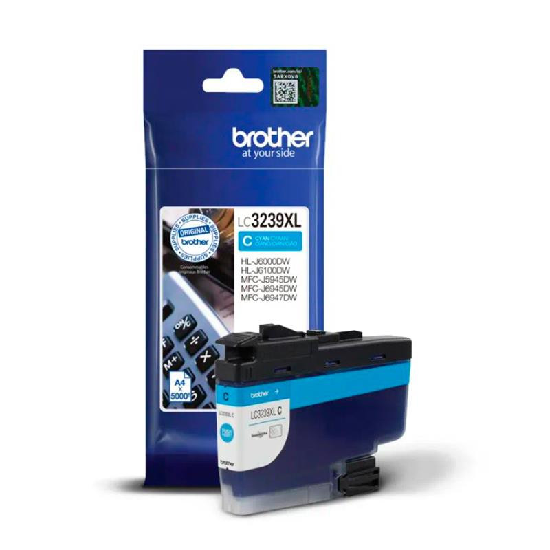 CARTUCHO ORIGINAL (LC3239XLC) PARA IMPRESORAS BROTHER - 5.000pag - Cyan C08BR0078