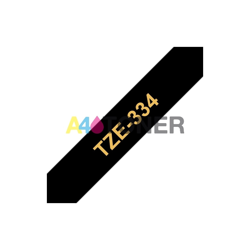 Brother TZE334 Cinta laminada compatible 12 mm x 8 metros