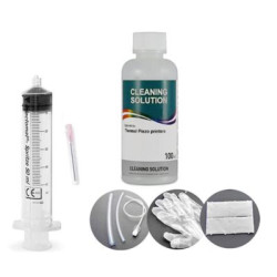 LIQUIDO LIMPIAR UNIVERSAL DAYMA PARA CABEZALES DE INYECCION DE TINTAS 100ml +GUANTES+JERINGA+TUBO DE SILICONA