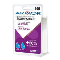 B10188R1 ARMOR    Cartucho pack 2 LEXMARK 100XL 2C cyan -DESC