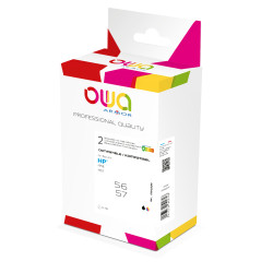 K10103OW ARMOR    Owa INKJET REMAN PACK 2 REM. FOR HP 56-57 Black