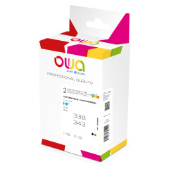 K10151OW ARMOR    Owa INKJET REMAN PACK 2 REM.FOR HP338-343 Black