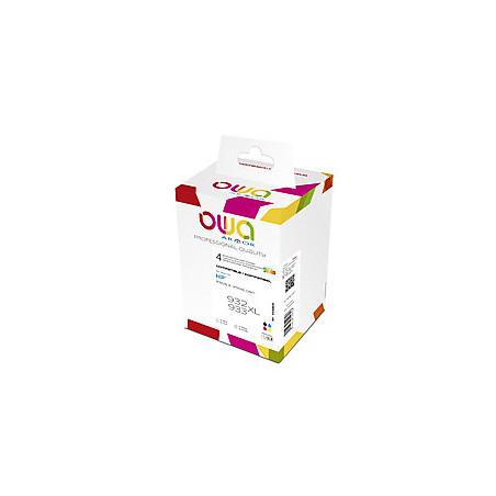 K10306OW ARMOR    Owa BIJ INKJET REMAN PACK 4 REMAN.FOR HP932-3XL BCMY W.ILM Black Cyan Magenta Yellow Box