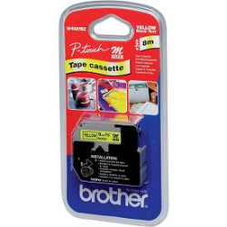 MK621BZ BROTHER Cinta No laminada amarillo/negro 9mm