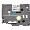 TZE251 BROTHER Cinta laminada blanco/negro 24mm