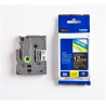 TZE335 BROTHER Cinta laminada negro/blanco 12mm