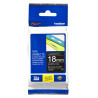 TZE345 BROTHER Cinta laminada negro/blanco 18mm