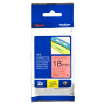 TZE441 BROTHER Cinta laminada rojo/negro 18mm