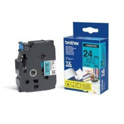 TZE551 BROTHER Cinta laminada azul/ negro 24mm