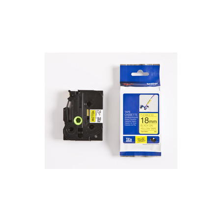 TZEFX641 BROTHER Cinta laminada Amarillo / negro (Flexibles) 18mm